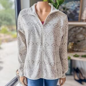 Eddie Bauer Women's Large Southwestern Aztec Full Zip Sweater/Sweatshirt, Fall